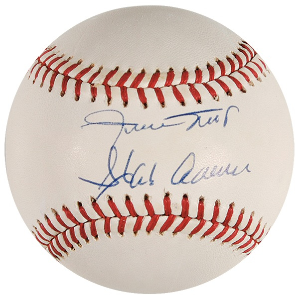 Lot 1298 Hank Aaron and Willie Mays Baseball