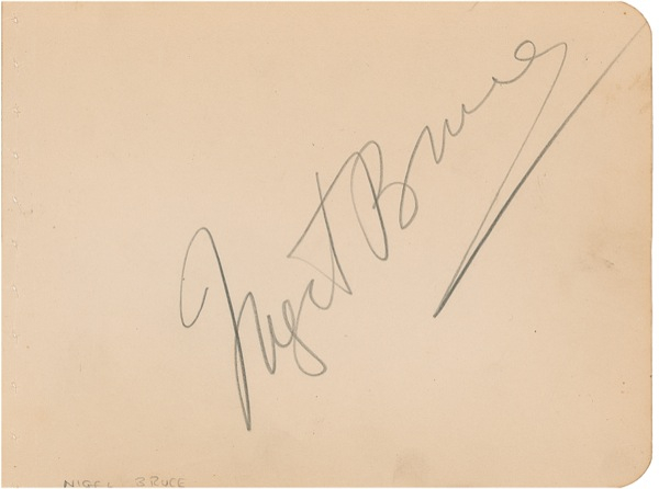 Lot 995 Nigel Bruce Signature