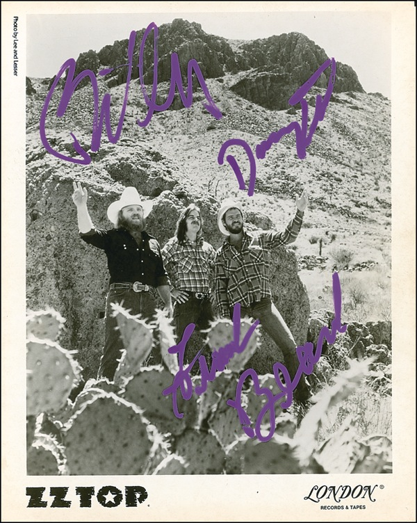 Lot 948 ZZ Top Signed Photograph