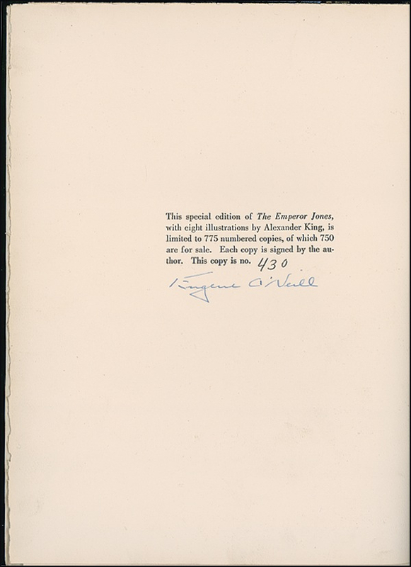 Lot 633 Eugene O’Neill Book