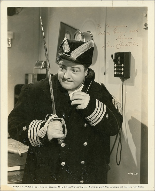 Lot 1019 Lou Costello Signed Photograph