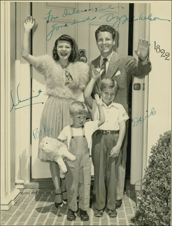 Lot 1166 Nelson Family: MEET THE NELSONS: The archetypical 1950s TV family sign together
