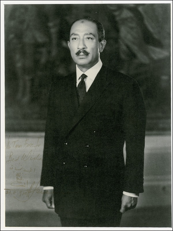 Lot 414 Anwar Sadat Signed Photograph