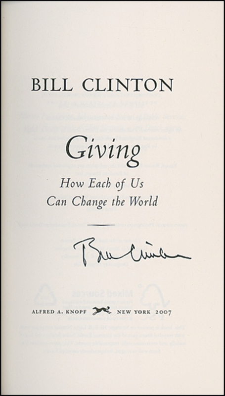 Lot 41 Bill Clinton Book