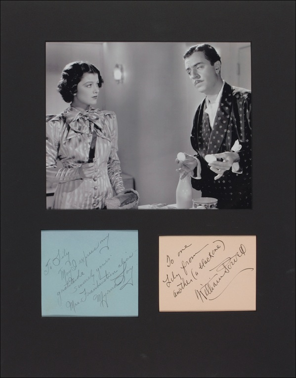 Lot 1188 William Powell and Myrna Loy Signature