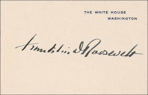 Lot 195 Franklin D. Roosevelt: Scarce FDR White House card