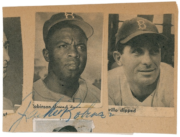 Lot 1645 Jackie Robinson Signature