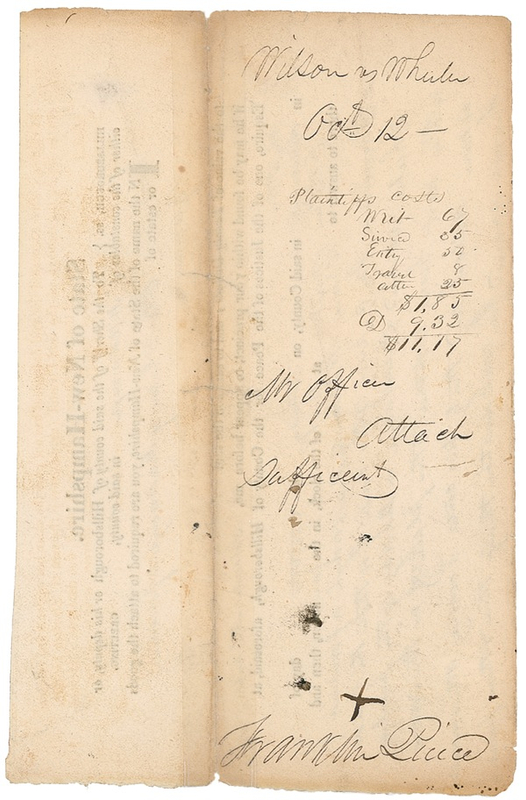 Lot 174 Franklin Pierce Signed Document
