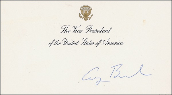 Lot 15 George Bush Vice President Card