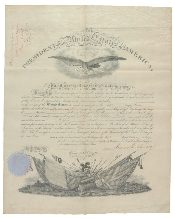 Lot 9 James Buchanan Signed Document