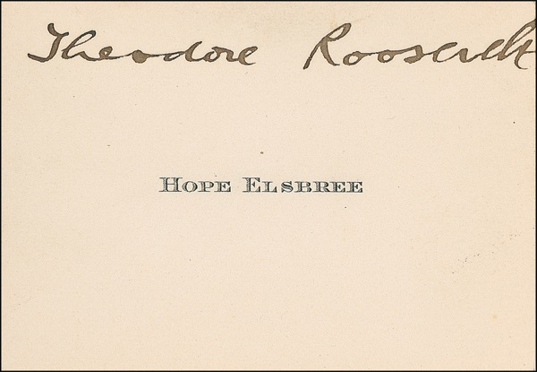 Lot 205 Theodore Roosevelt Signature