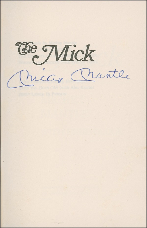 Lot 1561 Mickey Mantle Book