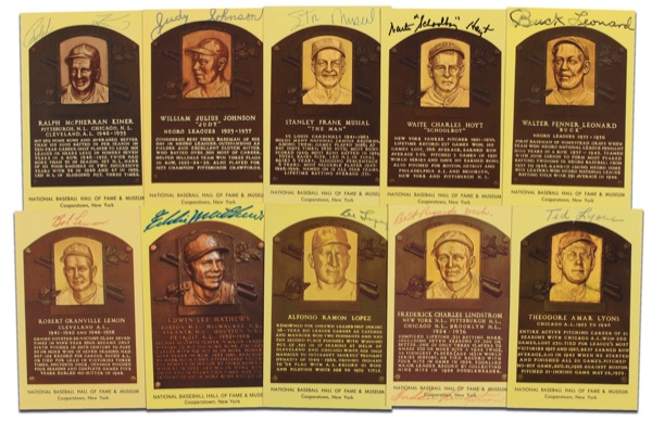 Lot 1354 Baseball Hall of Fame Plaques Group Lot