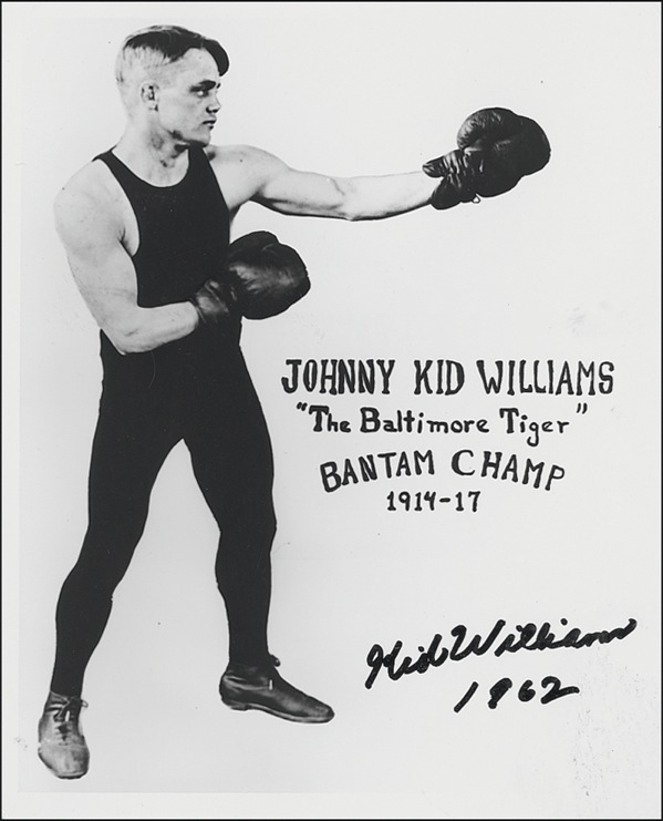 Lot 1713 Johnny ?Kid? Williams Signed Photograph