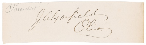 Lot 96 James A. Garfield Signature