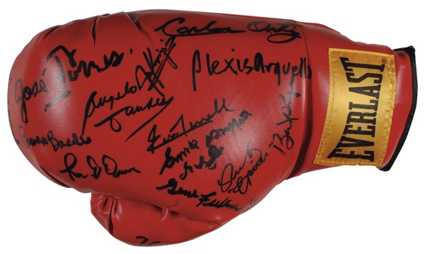 Lot 1386 Boxing Hall of Famers Boxing Glove