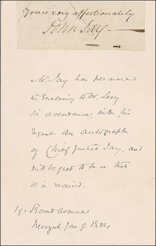 Lot 351 John Jay Signature