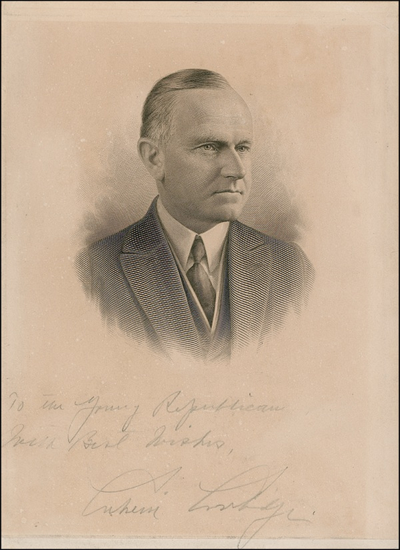Lot 47 Calvin Coolidge Engraving