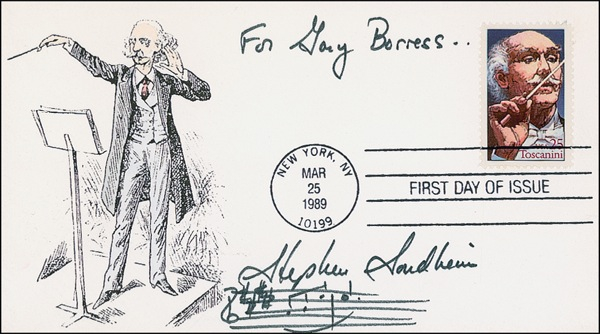 Lot 913 Steven Sondheim Signed Musical Quote