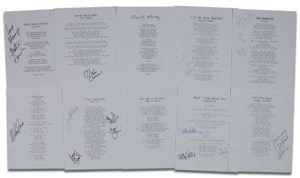 Lot 892 Rock and Roll Lyrics Group Lot