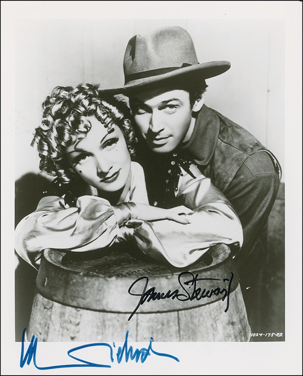 Lot 1249 James Stewart and Marlene Dietrich Signed Photograph