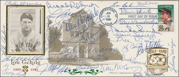 Lot 1364 Baseball Hall of Famers First Day Cover