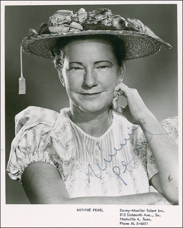 Lot 1184 Minnie Pearl Signed Photograph