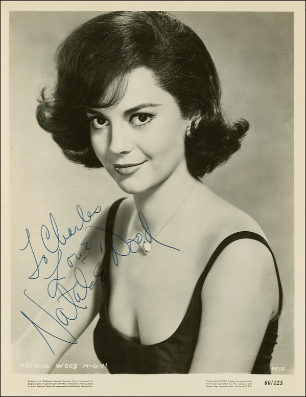 Lot 1295 Natalie Wood Signed Photograph