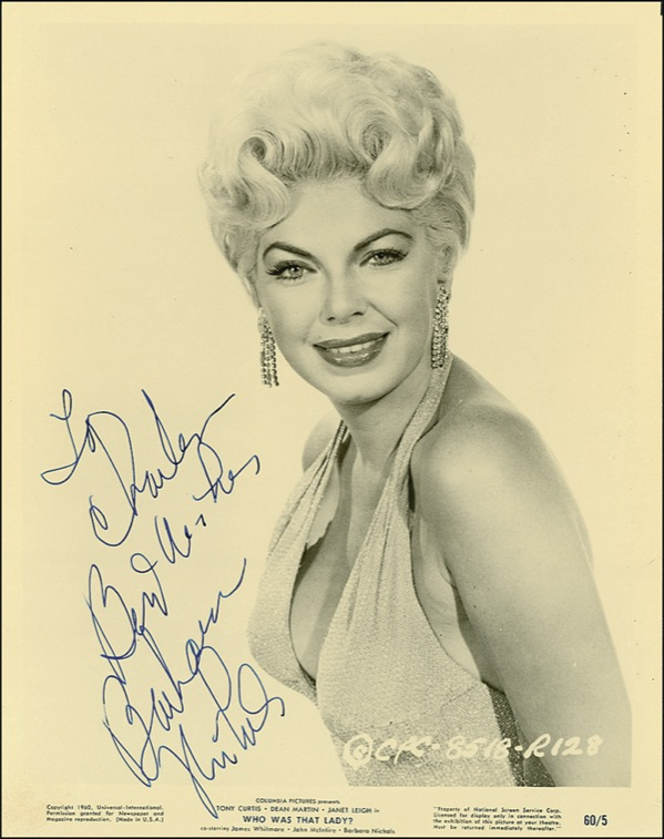 Lot 1169 Barbara Nichols Signed Photograph