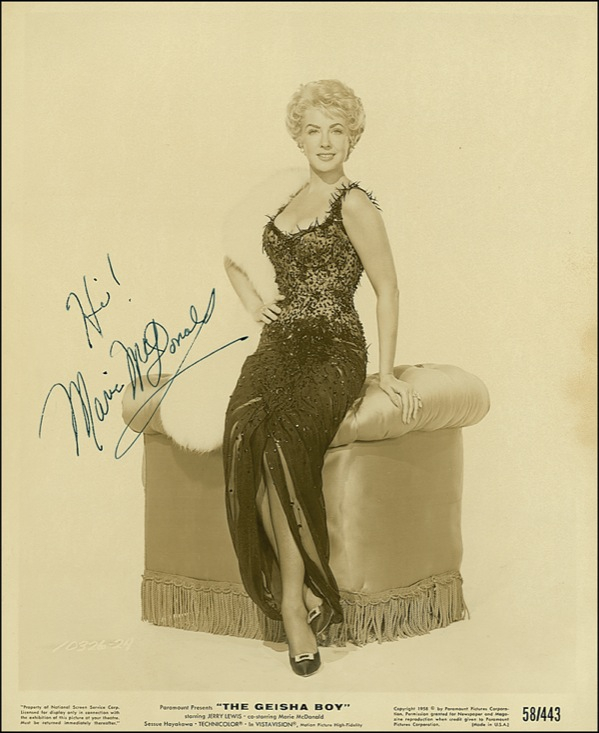 Lot 1154 Marie McDonald Signed Photograph