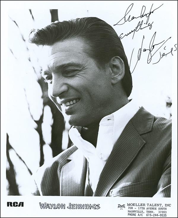 Lot 821 Waylon Jennings Signed Photograph