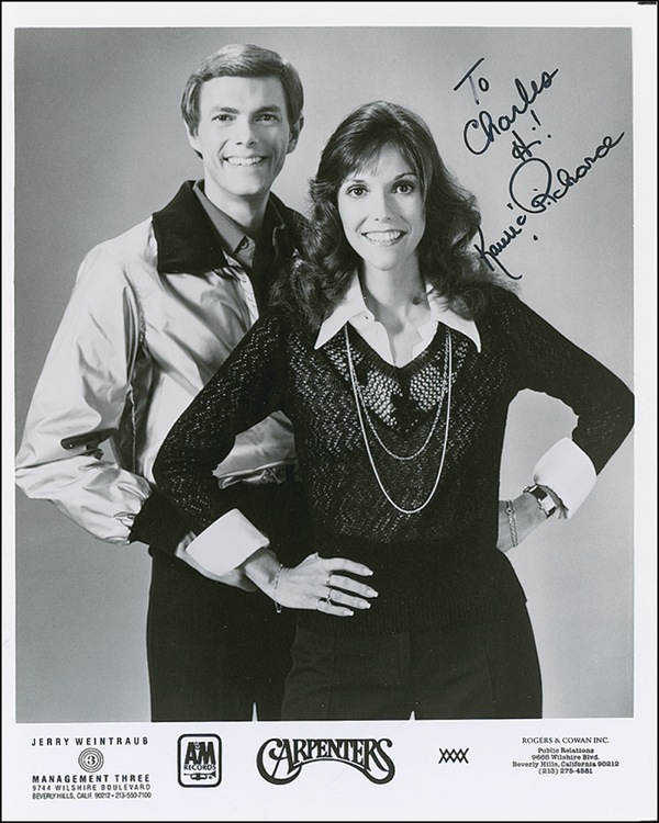 Lot 758 Carpenters Signed Photograph