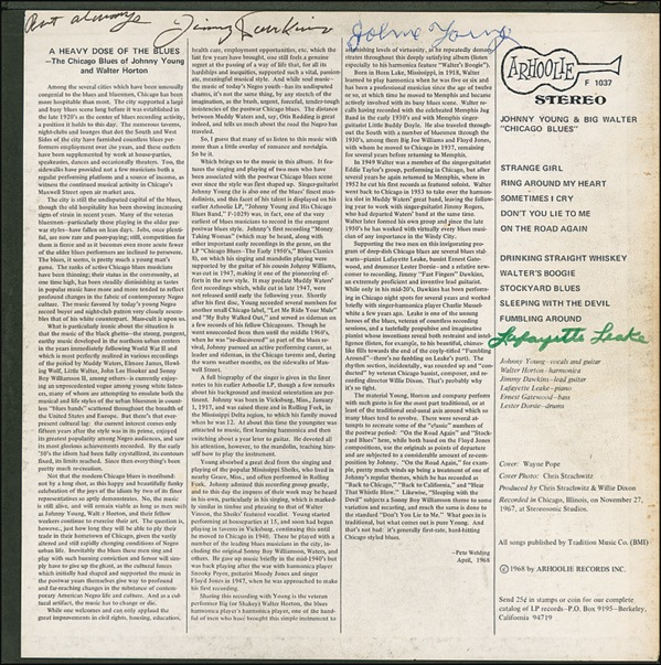 Lot 943 Johnny Young and Big Walter Album