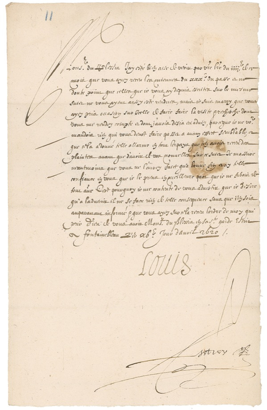Lot 369 Louis XIII Signed Document