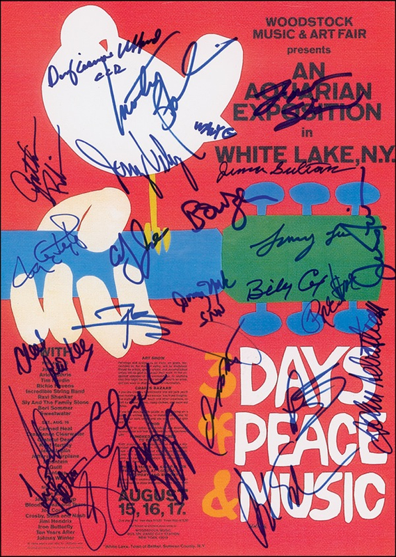 Lot 940 Woodstock Poster