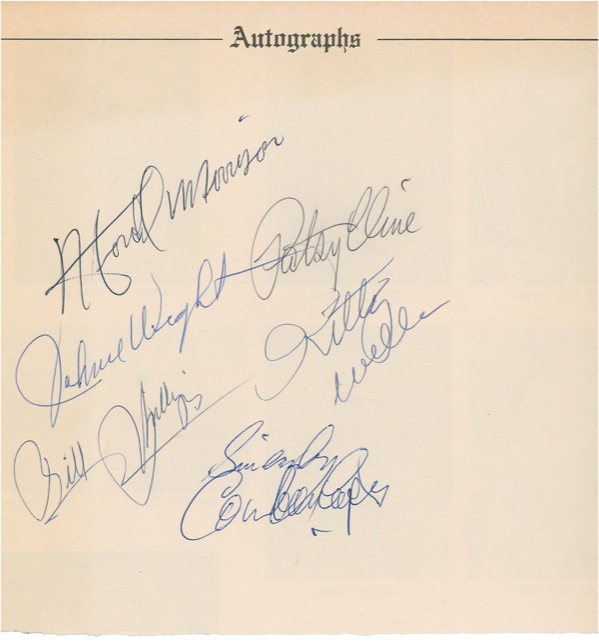Lot 771 Patsy Cline and Friends Signature