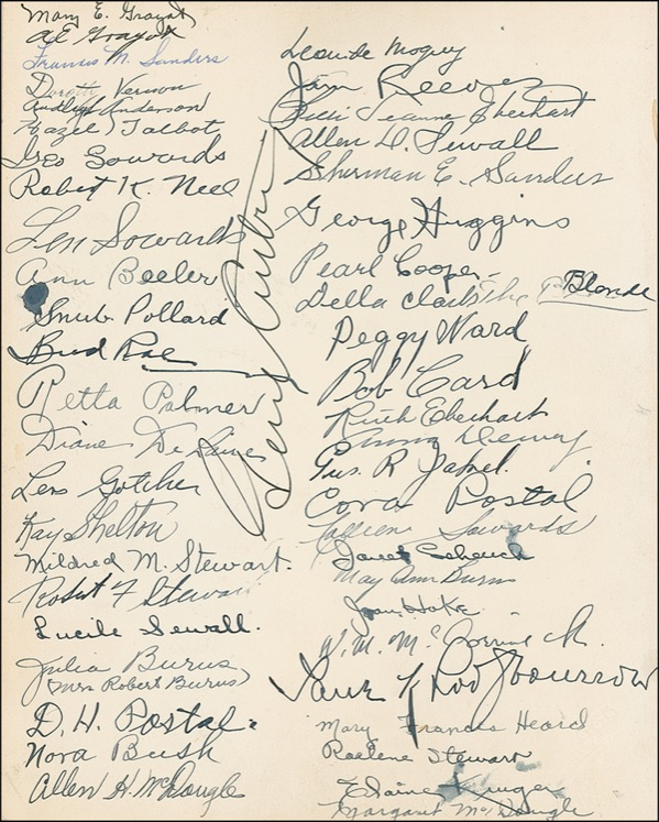 Lot 886 Jim Reeves, Gene Autry, and Friends Signature