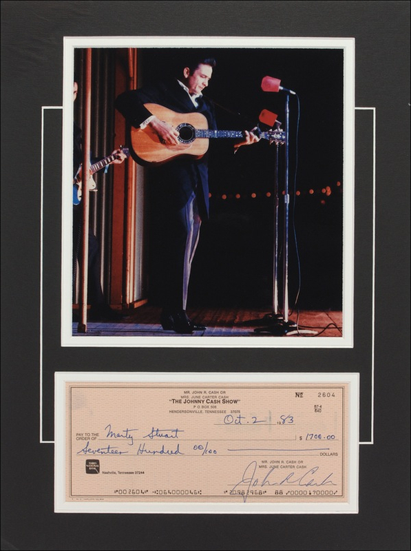 Lot 762 Johnny Cash Check