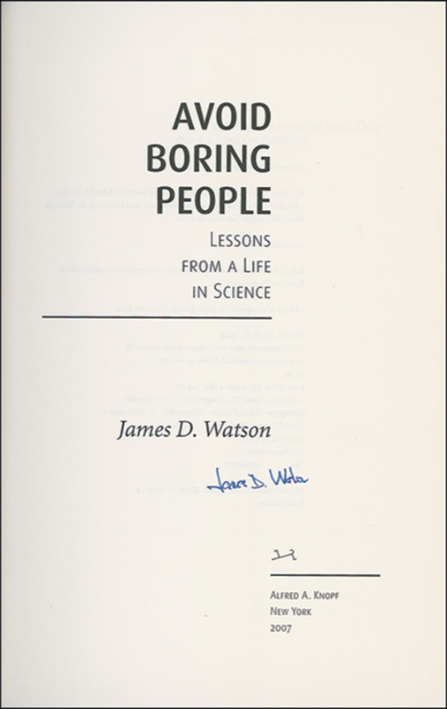 Lot 455 James D. Watson Book