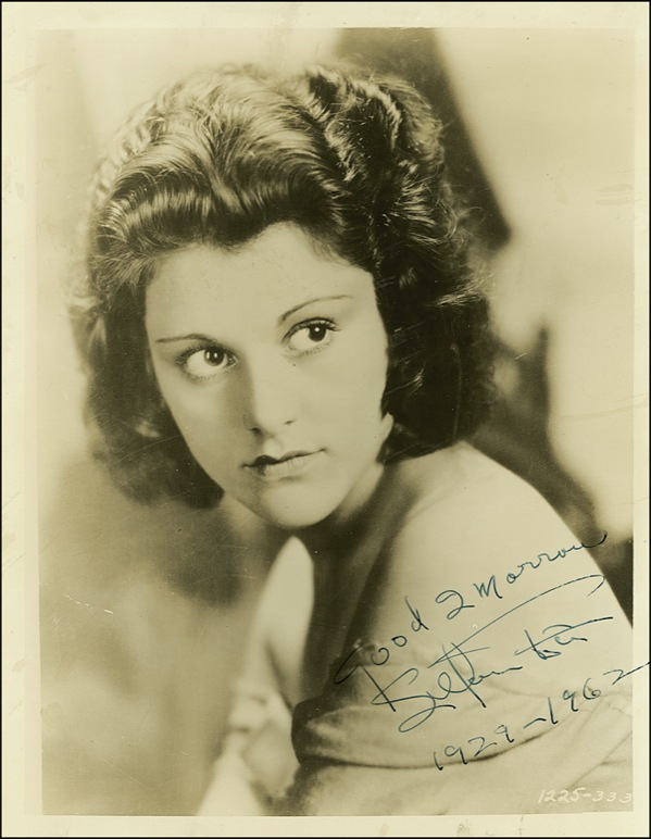 Lot 1210 Lillian Roth Signed Photograph