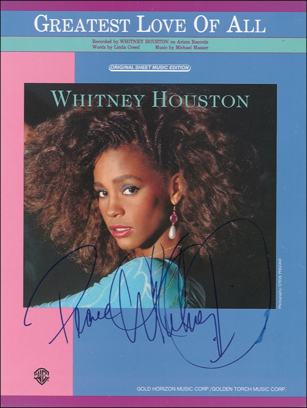 Lot 814 Whitney Houston Sheet Music