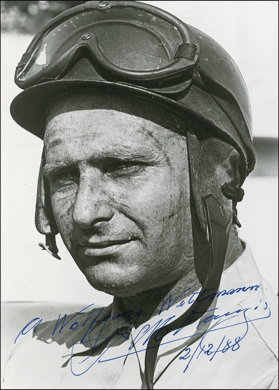 Lot 1455 Juan Manuel Fangio Signed Photograph