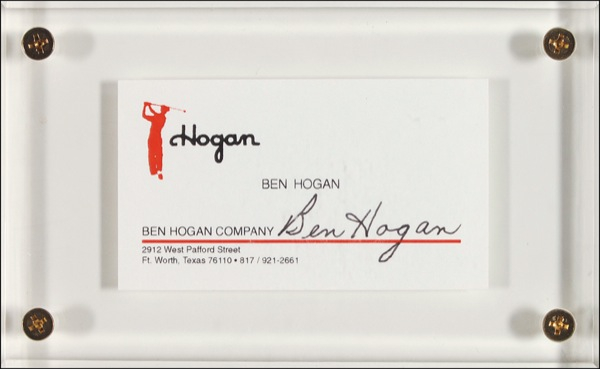 Lot 1501 Ben Hogan Business Card
