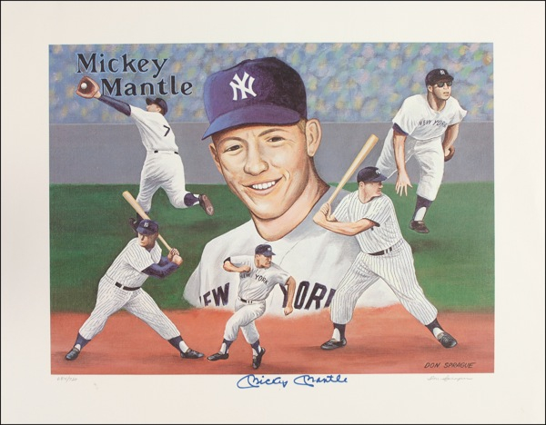 Lot 1563 Mickey Mantle Print