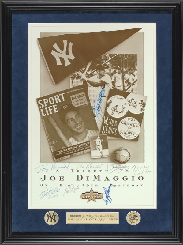 Lot 1440 Joe DiMaggio and Yankee Greats Poster