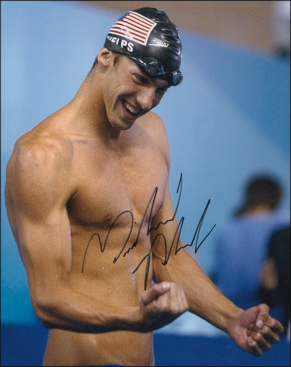 Lot 1628 Michael Phelps Signed Photograph