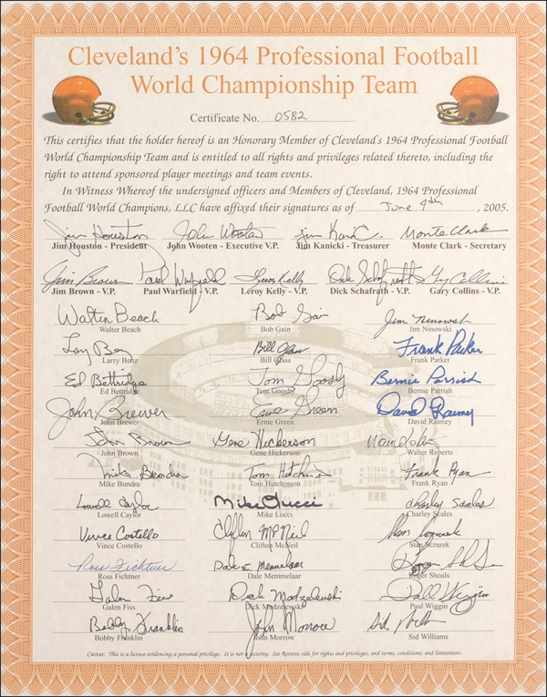 Lot 1427 Cleveland Browns Group Lot