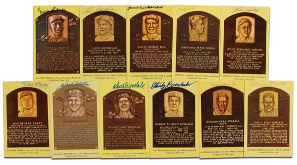Lot 1356 Baseball Hall of Fame Plaques Group Lot