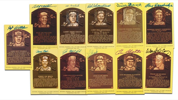 Lot 1358 Baseball Hall of Fame Plaques Group Lot
