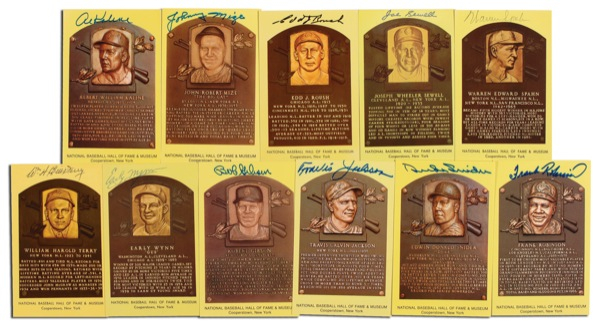 Lot 1359 Baseball Hall of Fame Plaques Group Lot